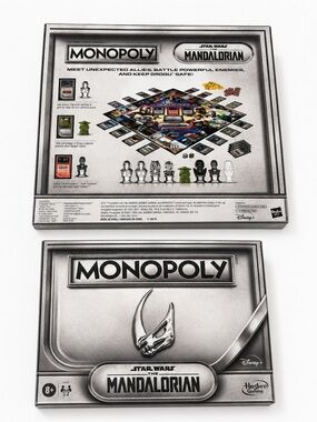 Hasbro Monopoly Star Wars The Mandalorian Board Game - Silver new